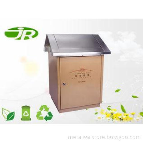 Galvanized Square Outdoor Waste Bin Square Waste Bin For St
